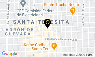 Mapa de Santa Teresita en Guadalajara