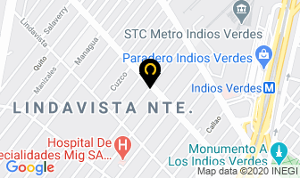 Mapa de Sastreria En Lindavista en Ciudad de Mexico