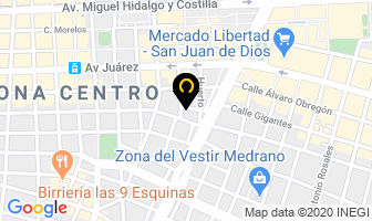 Mapa de Seguros Monterrey en Guadalajara