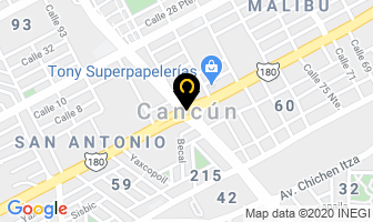 Mapa de Servans Transportación Turística en Cancún