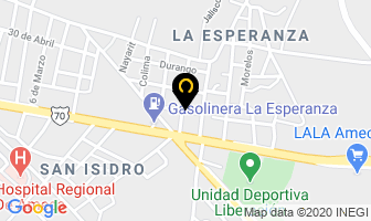 Mapa de Servicio Agricola Especializado en Ameca