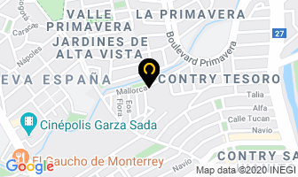 Mapa de Servicios Industriales K en Monterrey