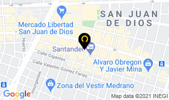 Mapa de Sinfonolas Colin Hnos en Guadalajara