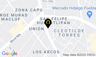 Mapa de Sistemas De Escape Y Servicios Conexos en Puebla