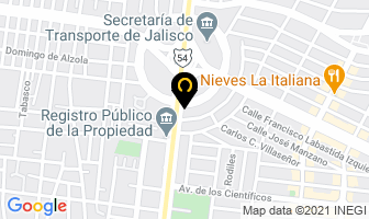 Mapa de Taquizas Perla Tapatia en Guadalajara