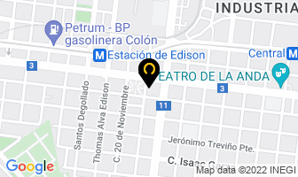Mapa de Termopartes Artica en Monterrey