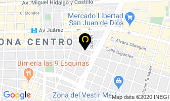 Mapa de Texto De Prueba Tecnologia en Guadalajara