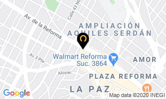 Mapa de Tortas La Paz en Puebla
