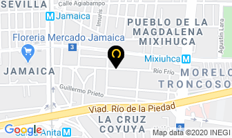 Mapa de Transportes Terrestres De Hidalgo S.a. De C.v. en Ciudad de Mexico
