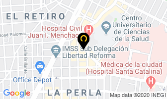 Mapa de Uniformes Clinik en Guadalajara