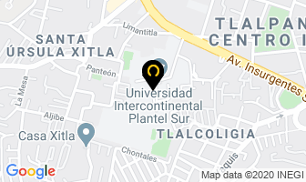Mapa de Universidad Intercontinental en Ciudad de Mexico