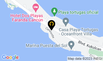 Mapa de Viajes Caribe Maya en Cancún