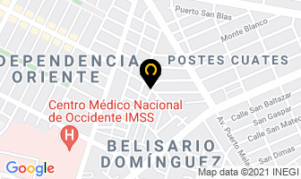 Mapa de Vidrio Y Aluminio Terranova en Guadalajara
