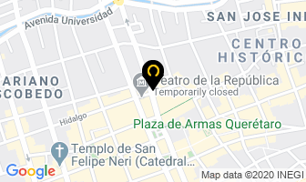 Mapa de Zapatería Estrella en Santiago De Querétaro