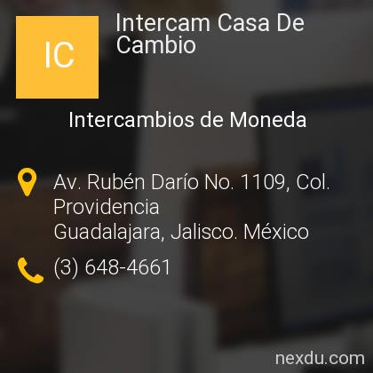 Intercam Casa De Cambio en Guadalajara - Teléfonos y Dirección