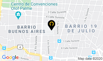Mapa de Colegio Bautista en Managua
