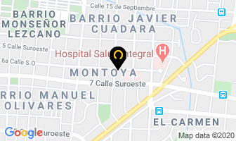 Mapa de F. Morales, Aluminio Y Vidrio en Managua