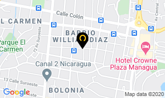 Mapa de Hostal Casa Vanegas en Managua