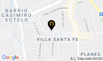 Mapa de Hotel Los Pinos en Managua