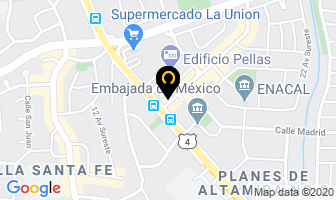 Mapa de La Casa De La Plata en Managua