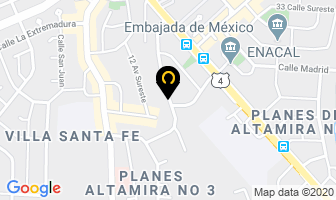 Mapa de Pasteleria Sampson en Managua