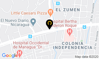 Mapa de Rueda Brava Fast Food en Managua