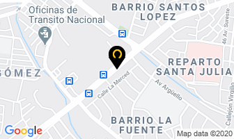 Mapa de Taller De Aluminio Y Vidrio en Managua