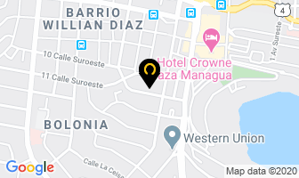 Mapa de Telenica Canal 8 en Managua
