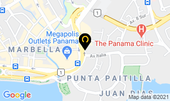 Mapa de Distribuidora Amgene en Panamá