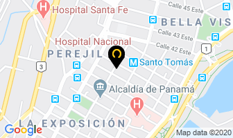 Mapa de Hospital Nacional en Panamá