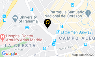 Mapa de Hotel Crowne Plaza en Panamá