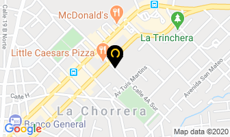 Mapa de Vidrios Karol S. A. en La Chorrera