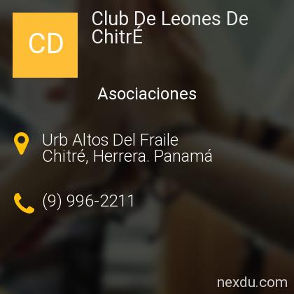 Club De Leones De ChitrÉ en Chitré - Teléfonos y Dirección