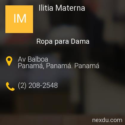 Ilitia Materna en Panamá - Teléfonos y Dirección