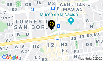Mapa de Biblioteca Nacional Del Peru en San Borja