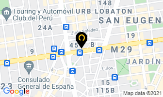 Mapa de Correos Del Perú en Lima