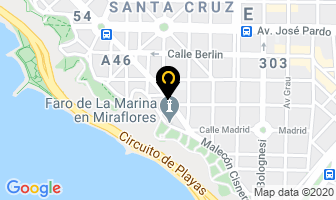 Mapa de El Malecon Hostel en Miraflores