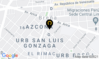 Mapa de Huancatex Cooperativa Industrial Manufacturasdel Centro Ltda. en Breña