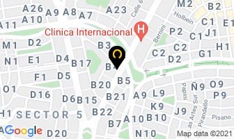 Mapa de Instituto Oftalmologico Wong en San Isidro