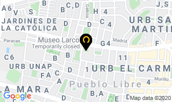 Mapa de Museo Larco en Pueblo Libre