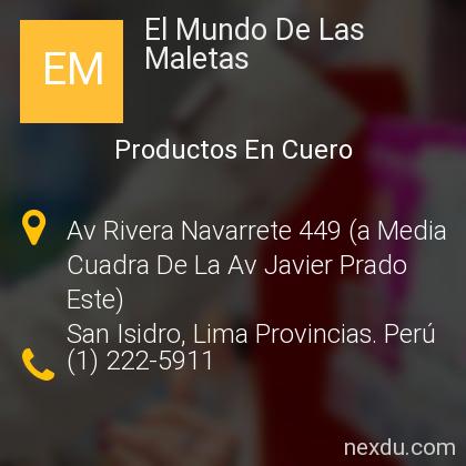 El Mundo De Las Maletas en Higuereta, Provincia De Lima - Teléfonos y  Dirección