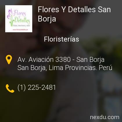 Flores Y Detalles San Borja en San Borja - Teléfonos y Dirección