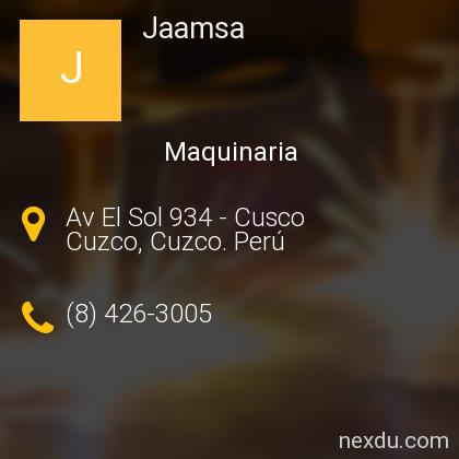 Jaamsa en Cuzco - Teléfonos y Dirección