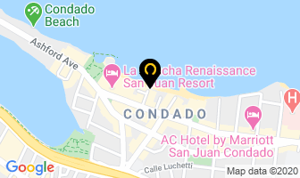 Mapa de Atlantic Beach Hotel en San Juan