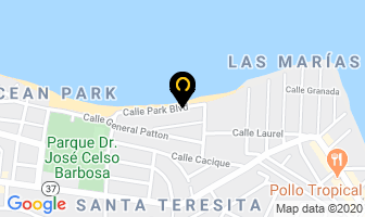 Mapa de Poster Products Inc en Santurce
