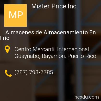 basura Arte seriamente Mister Price Inc. en Guaynabo - Teléfonos y Dirección