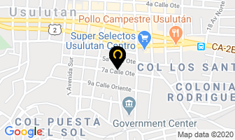 Mapa de Colegio Bautista en Usulután