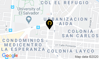 Mapa de Dista Soft en San Salvador
