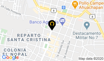 Mapa de Hotel Casa Blanca en Ahuachapán