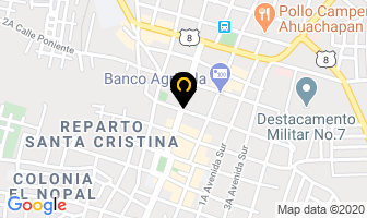 Mapa de Hotel Casa Blanca en Ahuachapán